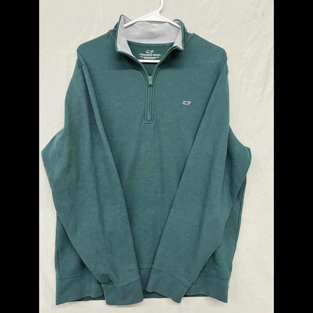 vineyard vines mens large quarter zip Sku 70